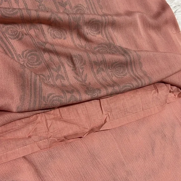 NWT Grayson Boho Pink Black Lace Shoulder Detail Maxi Dress Small - Picture 12 of 14